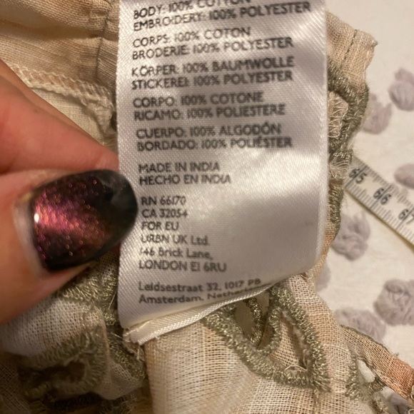 Free People We The Free Embroidered Cut Out Top Size S - Picture 6 of 9